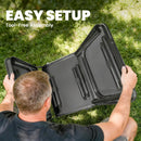 Outsunny 3ft Folding Camping Table, Picnic Table with Storage Layer, Black
