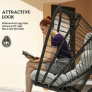 Outsunny PE Hanging Swing Chair W/ Thick Cushion, Patio Hanging Chair, Black