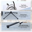 Outsunny PE Hanging Swing Chair W/ Thick Cushion, Patio Hanging Chair, Black