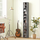 HOMCOM 204 CD Storage Tower, Tall Bookcase Bookshelf with 12 Cubes