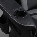 HOMCOM Massage Recliner Chair with Remote, PU Leather Recliner Armchair Grey