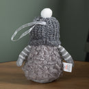 16cm Grey Gonk with Bobble Hat Hanging Christmas Pendant Decoration