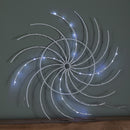 50cm Light Up Christmas Catherine Wheel With 96 Blue And White LEDs