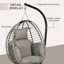Outsunny Hanging Swing Chair W/ Thick Cushion, Hanging Chair