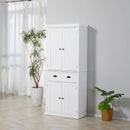 Storage Cabinet Cupboard Drawer Kitchen Pantry Home Organizer Furniture - White