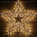52cm Light up Christmas Star Silhouette Hanging Decoration with 100 Warm White LEDs
