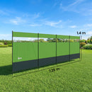 Outsunny Camping Windbreaks with Clear Windows, Army Green