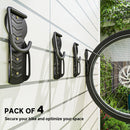 SPORTNOW 4 Pack Bike Rack, Wall Mounted Bike Hooks for Garage