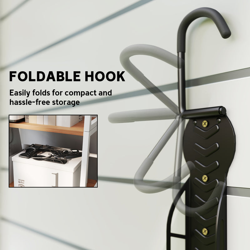 SPORTNOW 4 Pack Bike Rack, Wall Mounted Bike Hooks for Garage
