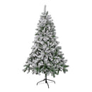 7ft (2.1m) Snowy Imperial Pine Green Fir Christmas Tree with Metal Stand