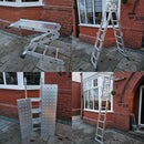 3.46m Lightweight Aluminium Folding Multi-position Work Platform Ladder