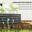 Outsunny Galvanised Raised Garden Bed Planter Box, Dark Grey