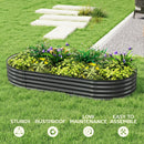 Outsunny Galvanised Raised Garden Bed Planter Box, Dark Grey