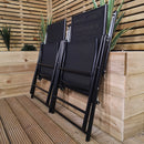 Outdoor 2 Person Round Glass Top Garden Dining Table Chairs Set
