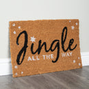 60cm x 40cm Jingle All The Way Coir Doormat with PVC Backing