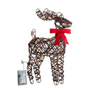40cm Battery Operated Light up Christmas Reindeer with Red Bow & 30 Warm White LEDs