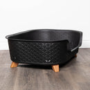 77cm x 58cm Black Plastic Raised Pet Basket with Legs
