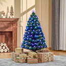 Christmas Time 4FT Pre-Lit Artificial Christmas Tree w/ Fibre Optic Led Light Xmas Decorations