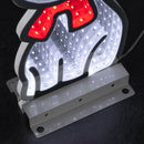40cm Light up Christmas Reindeer Infinity Mirror Decoration on Metal Base with LEDs