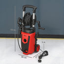 Outsunny 1800 W Power Washer 150 Bar Pressure With Adjustable Nozzle, Red