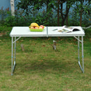 Outsunny 4FT Aluminium Portable Folding Camping Picnic Outdoor Table