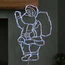 44cm Battery Powered Light up Hanging Christmas Santa with White Multi-Action LEDs