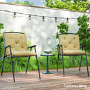 Outsunny Set of 2 Garden Chair Cushions Seat Pad for Outdoor Use Khaki