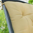 Outsunny Set of 2 Garden Chair Cushions Seat Pad for Outdoor Use Khaki