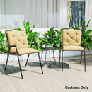 Outsunny Set of 2 Garden Chair Cushions Seat Pad for Outdoor Use Khaki