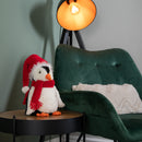 30cm Soft Cuddly Puppa Penguin Christmas Decoration with Santa Hat