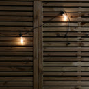 4.5m Set Of 10 Connectable Festoon Bulb Lights In Warm White With Timer Function