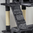 PawHut Cat Tree Scratcher Activity Centre, Condo Scratching Post Toy Bed