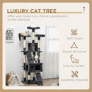 PawHut Cat Tree Scratcher Activity Centre, Condo Scratching Post Toy Bed