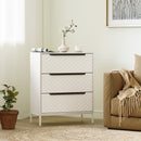 HOMCOM Chest of Drawers, Aluminium Handles, White