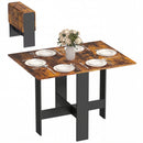 HOMCOM Wooden Folding Table Writing Desk Rustic Brown