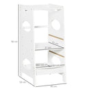 HOMCOM Toddler Step Stool  with Safety Rail  -  White