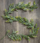 160cm Artificial Green Spruce Frosted Christmas Garland with Pinecones