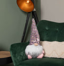 46cm Plush Christmas Bearded Gonk with Pink & Silver Sequined Hat Christmas Decoration