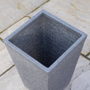 45cm Tall Plastic Ash Grey Slate Effect Garden Patio Trough