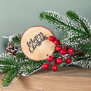 1.9m Christmas Frosted Pinecone Garland with Red Berries and Baubles