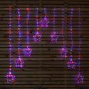 1.2m X 1.2m Light Up Star Pin Wire Christmas Curtain Lights With 303 Rainbow LEDs