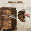 HOMCOM 2 Drawer Filing Cabinet with Adjustable Hanging Bars for A4 and Letter