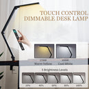 HOMCOM Desk Lamp With Adjustable Swing Arm, Dimmable LED Desk Light, Black