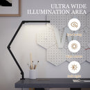 HOMCOM Desk Lamp With Adjustable Swing Arm, Dimmable LED Desk Light, Black