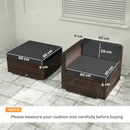 Outsunny 7-Piece Patio Furniture Cushions Water-Repellent 60x60cm, Black