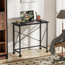 HOMCOM Folding Desk on Wheels, Writing Table for Home Office