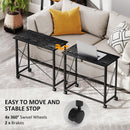 HOMCOM Folding Desk on Wheels, Writing Table for Home Office