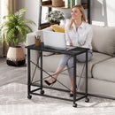 HOMCOM Folding Desk on Wheels, Writing Table for Home Office