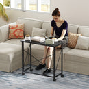 HOMCOM Folding Desk on Wheels, Writing Table for Home Office