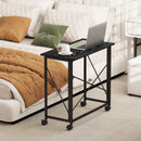 HOMCOM Folding Desk on Wheels, Writing Table for Home Office